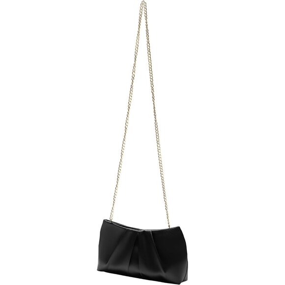 Women's Black Unique Style Detachable Chain Bride Evening Formal Clutch Handbag - Picture 3 of 6